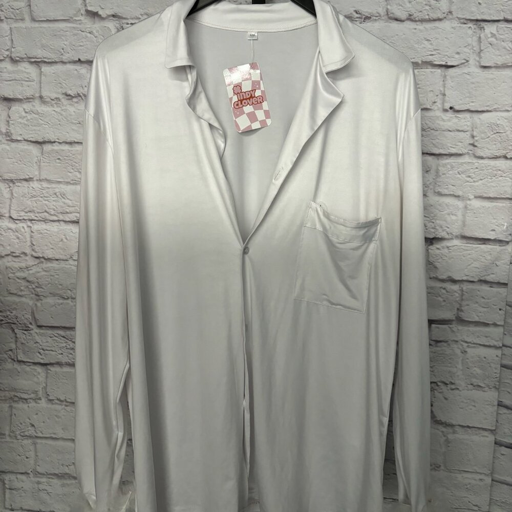 Indy Clover White PJs Set (Top / Shorts) XXL (NWT)